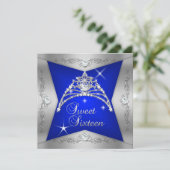 スウィート16 青銀のティアラ 招待状 (スタンド正面)