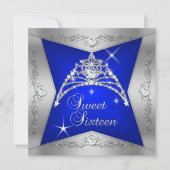 スウィート16 青銀のティアラ 招待状 (正面)
