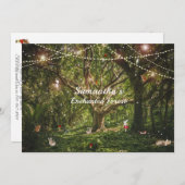 スウィート16 魔法の森の妖精 鳥 狐  squirrel 招待状 (正面/裏面)