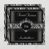 スウィート16 16thゼブラレースSweet sixteen 招待状 (正面/裏面)