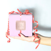 スウィート16 16th誕生日バラ金ゴールドグリッターモノグラム スクエアシール