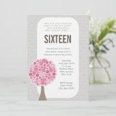 スウィート16 16th16歳の誕生日パーティー招待状 招待状 (スタンド正面)