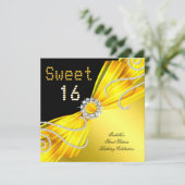 スウィート16Sweet sixteenイエローダイヤモンドパーティー 招待状 (スタンド正面)