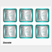 スウィート16Sweet sixteenティール(緑がかった色)ティアラエッフェルタワー スクエアシール (シート)