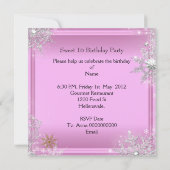 スウィート16Sweet sixteenピンクホワイト金ゴールドエリート 招待状 (裏面)