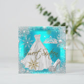 スウィート16Sweet sixteenホットティール(緑がかった色)ホワイト金ゴールドエリート 招待状 (スタンド正面)