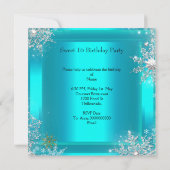 スウィート16Sweet sixteenホットティール(緑がかった色)ホワイト金ゴールドエリート 招待状 (裏面)