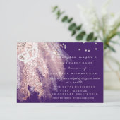 スウィート16thクラウンドレス恋しく思バラ金ゴールド紫 招待状 (スタンド正面)