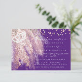 スウィート16thクラウンブライダルシャワー恋しく思バラパープル 招待状 (スタンド正面)
