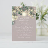 スウィート16thグリーンブライダル素朴金ゴールドアイボリーグリーン 招待状 (スタンド正面)