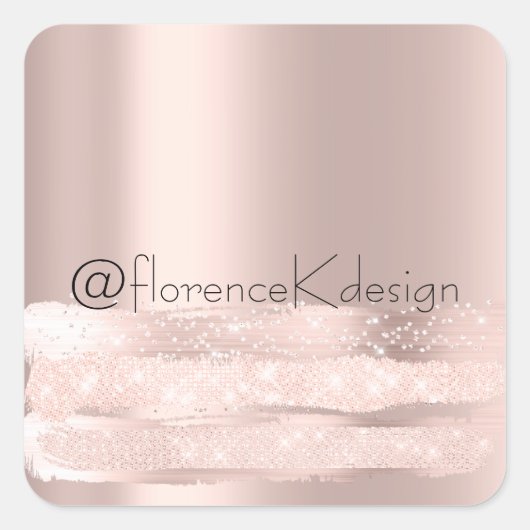 スウィート16thスパークローズブラッシュイニシャルブライダルINSTAG スクエアシール (正面)