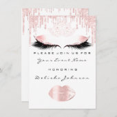 スウィート16thドリップスピンクキンセアニェラ王室のプリンセス 招待状 (正面/裏面)