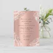 スウィート16thドレススパークバラ金ゴールドピーチダイヤモンド 招待状 (スタンド正面)