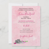 スウィート16thバースデーパーティーへの招待、スニーカー 招待状 (裏面)