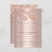 スウィート16thバースデーパーティーバラグリッタードリップスハート 招待状 (正面/裏面)