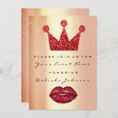 スウィート16thブライダルシャワーキンセアニェラキスクラウン 招待状 (正面/裏面)