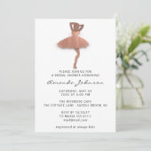 スウィート16thブライダルシャワープリンセスバラ金ゴールドホワイト 招待状 (スタンド正面)