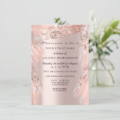 スウィート16thブライダルシャワー王室のバラ金ゴールドドレス 招待状 (スタンド正面)