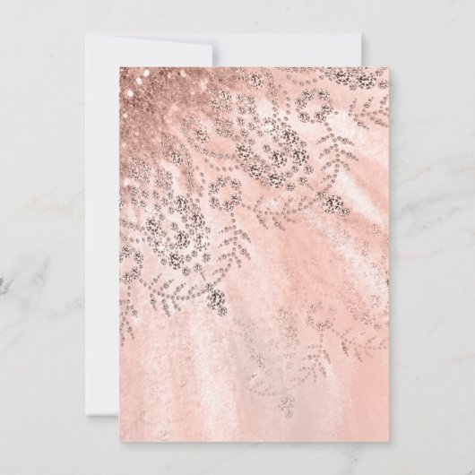 スウィート16thブライダルシャワー王室のバラ金ゴールドドレス 招待状 (裏面)