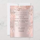 スウィート16thブライダルシャワー王室のバラ金ゴールドドレス 招待状 (正面)