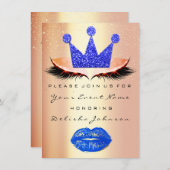 スウィート16thブライダルブルーキンセアニェラキスプリンセス 招待状 (正面/裏面)