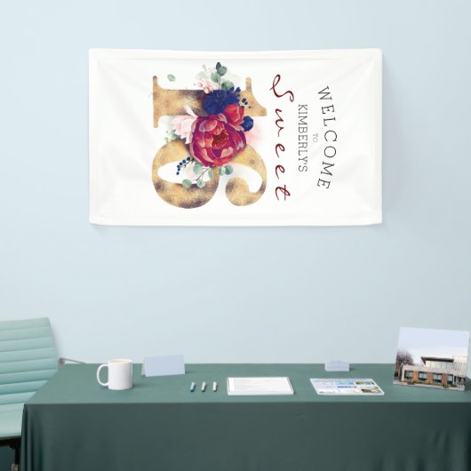 スウィート16th誕生日パーティブルゴーニュ赤海軍 横断幕 (トレードショー)