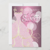 スウィート16th誕生日パーティー 招待状 (正面)