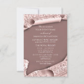 スウィート16th誕生日ブライダルシャワー3Dエフェクトバラ 招待状 (正面)