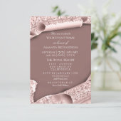 スウィート16th誕生日ブライダルシャワー3Dエフェクトバラ 招待状 (スタンド正面)