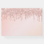 スウィート16th誕生日花模様幾何学的グリッターバラ ゲストブック (裏面)