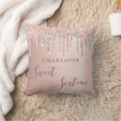 スウィート16th16バラ金ゴールドグリッターシルバーシック クッション (ブランケット)