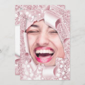 スウィート16th 15ブライダルシャワー3Dバラ卒業 招待状 (正面/裏面)