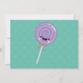 スウィート7スウィーティーかわいいスタイルセブン誕生日 招待状 (裏面)