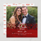 スウィート&おもしろいパーソナライズされたフォトバレンタインデー 招待状 (正面/裏面)