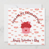 スウィート&おもしろいパーソナライズされたフォトバレンタインデー 招待状 (裏面)