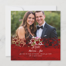 スウィート&おもしろいパーソナライズされたフォトバレンタインデー 招待状