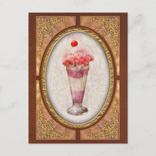 スウィート – アイスクリーム – アイスクリームフロート ポストカード (正面)