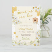 スウィート・アズ・キャン・ビー スウィート イエロー サマー スプリング ベイビー 招待状 (スタンド正面)