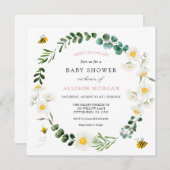 スウィート アズ キャン ビー デイジー ベイビー シャワーの招待状 招待状 (正面/裏面)