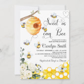 スウィート アズ キャン ビー ニュートラル ベビー シャワー 招待状 (正面)