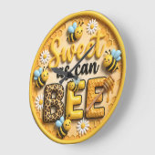 スウィート・アズ・キャン・ビー・ハニコーム ラージ壁時計 (傾斜)