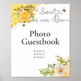 スウィート アズ キャン ビー フォト ベイビー シャワー ゲスト ブック ポスター