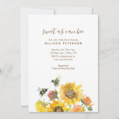 スウィート アズ キャン ビー フラワーベイビーシャワー 招待状 (正面)