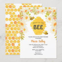 スウィート アズ キャン ビー ベイビー シャワー インビテーション