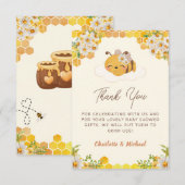 スウィート アズ キャン ビー ベイビー シャワー サンキューカード (正面/裏面)