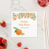 スウィート カティー オレンジ ベイビー シャワー ナプキン スタンダードカクテルナプキン (インサイチュ)