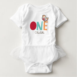 スウィート キャンディ ダマスク チック ガール 1歳 誕生日パーティー ベビーTシャツ