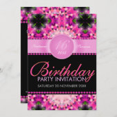 スウィート キャンディ ピンクのガーリーな16歳の誕生日招待状 招待状 (正面/裏面)