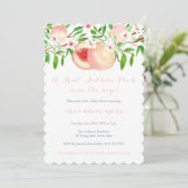 スウィート サザン ピーチ リトル ガール ベイビー シャワー 招待状 (スタンド正面)