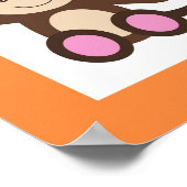 スウィート サファリ モンキー ぬいぐるみ 壁アート プリント (角)